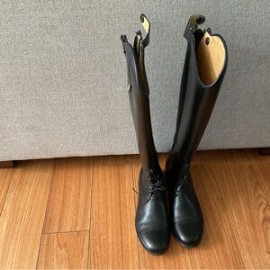 Der Dau Contour Field Boots Woman Sz 7.5 Made Italian Leather Black